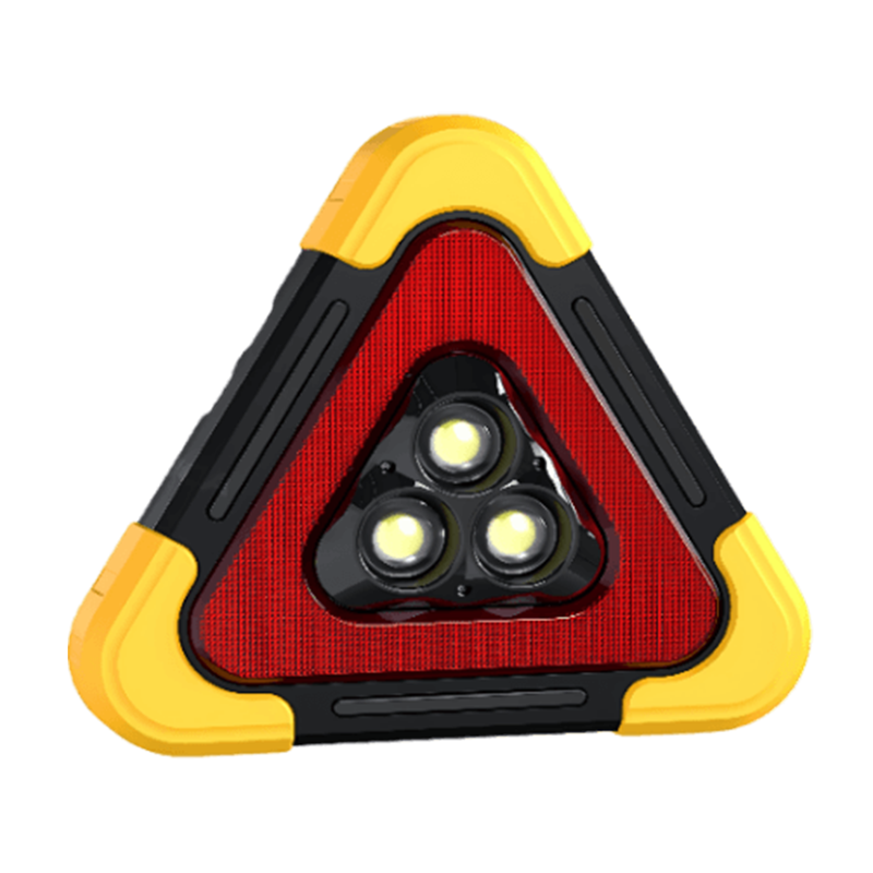 Triángulo de emergencia para coche LED solar multifuncional